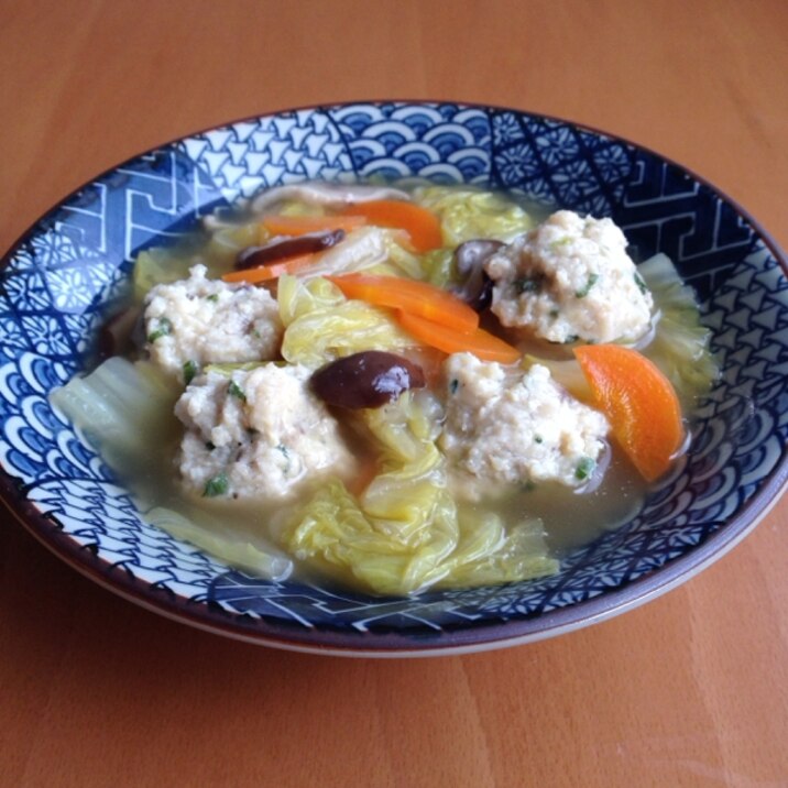 鶏だんごと白菜の中華あんかけ煮♪